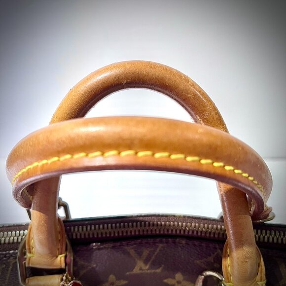 SOLD-Authentic Louis Vuitton Alma Satchel Bag MM Medium Monogram with Dust Bag - Picture 2 of 9